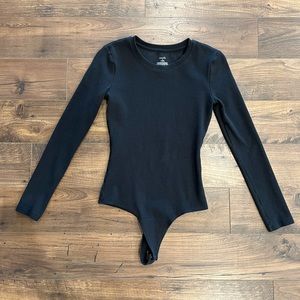 Nuuds Women's Long Sleeve Ribbed Crewneck Bodysuit